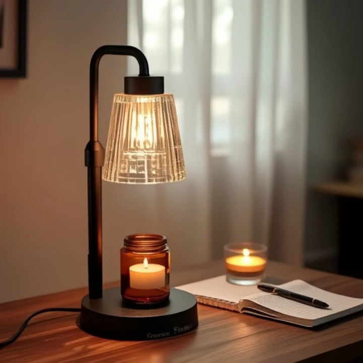 Decorative Table Lamp with Candle Holder