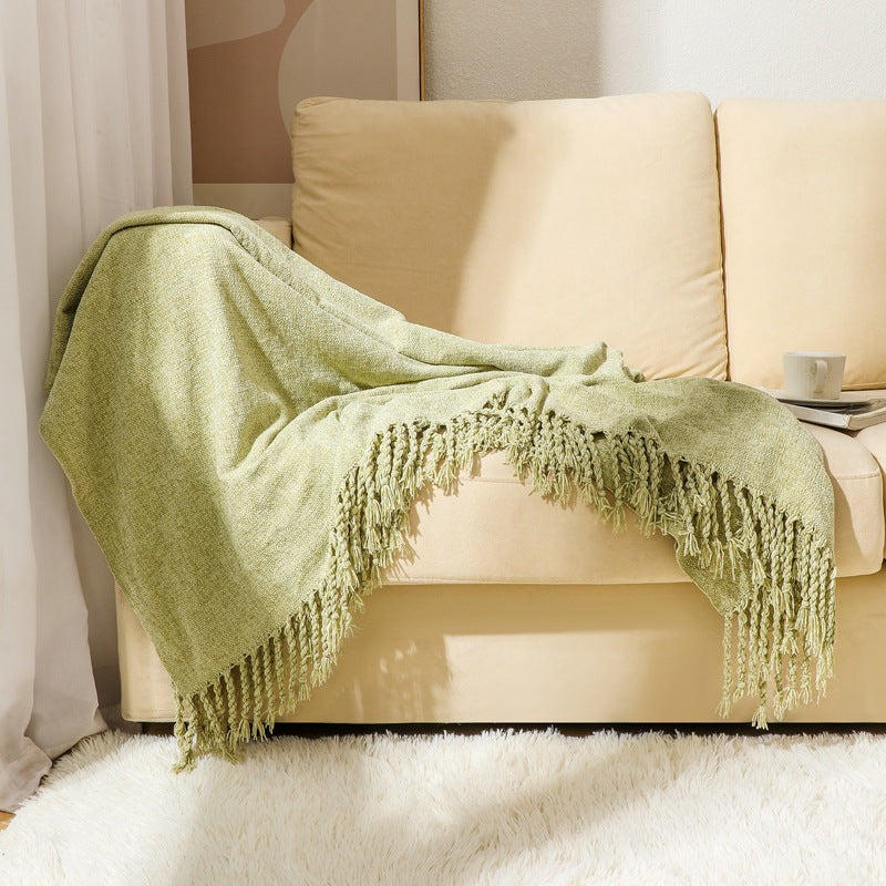 Ladies elegant and stylish couch blanket with fringes Stornfield