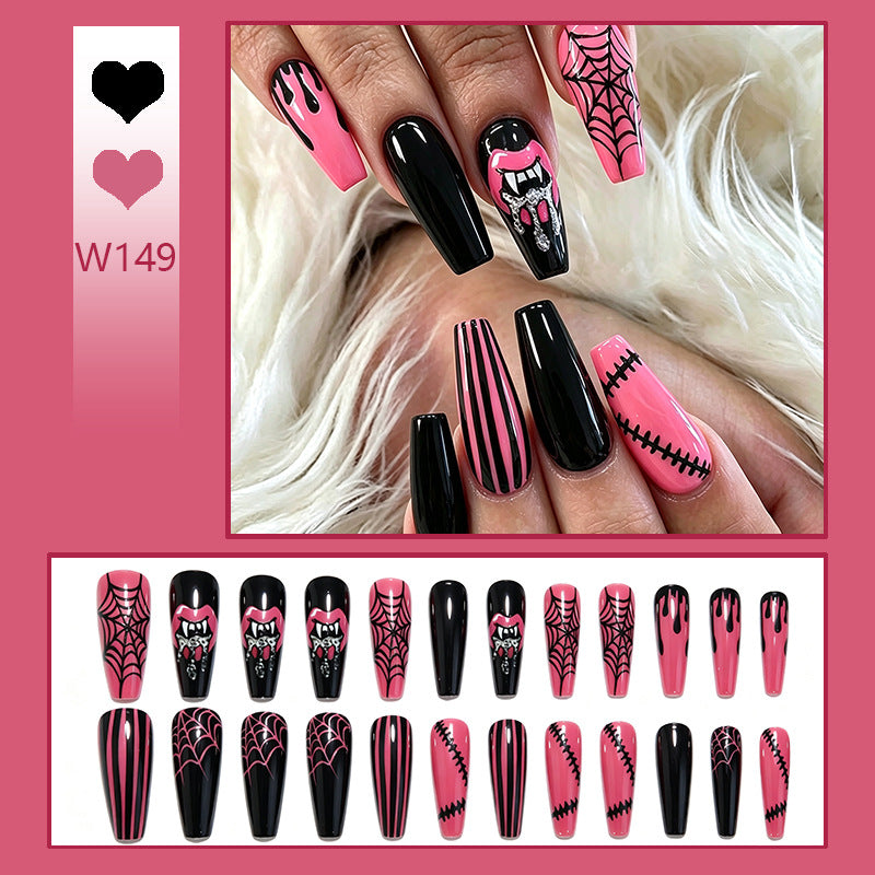 Creative nail art set with Halloween motifs and sparkling applications Stornfield