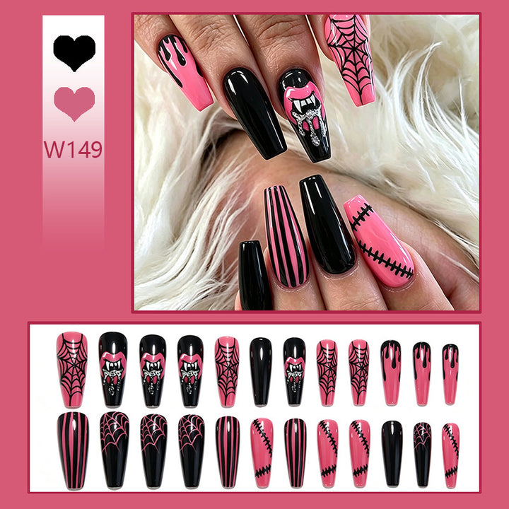 Creative nail art set with Halloween motifs and sparkling applications Stornfield