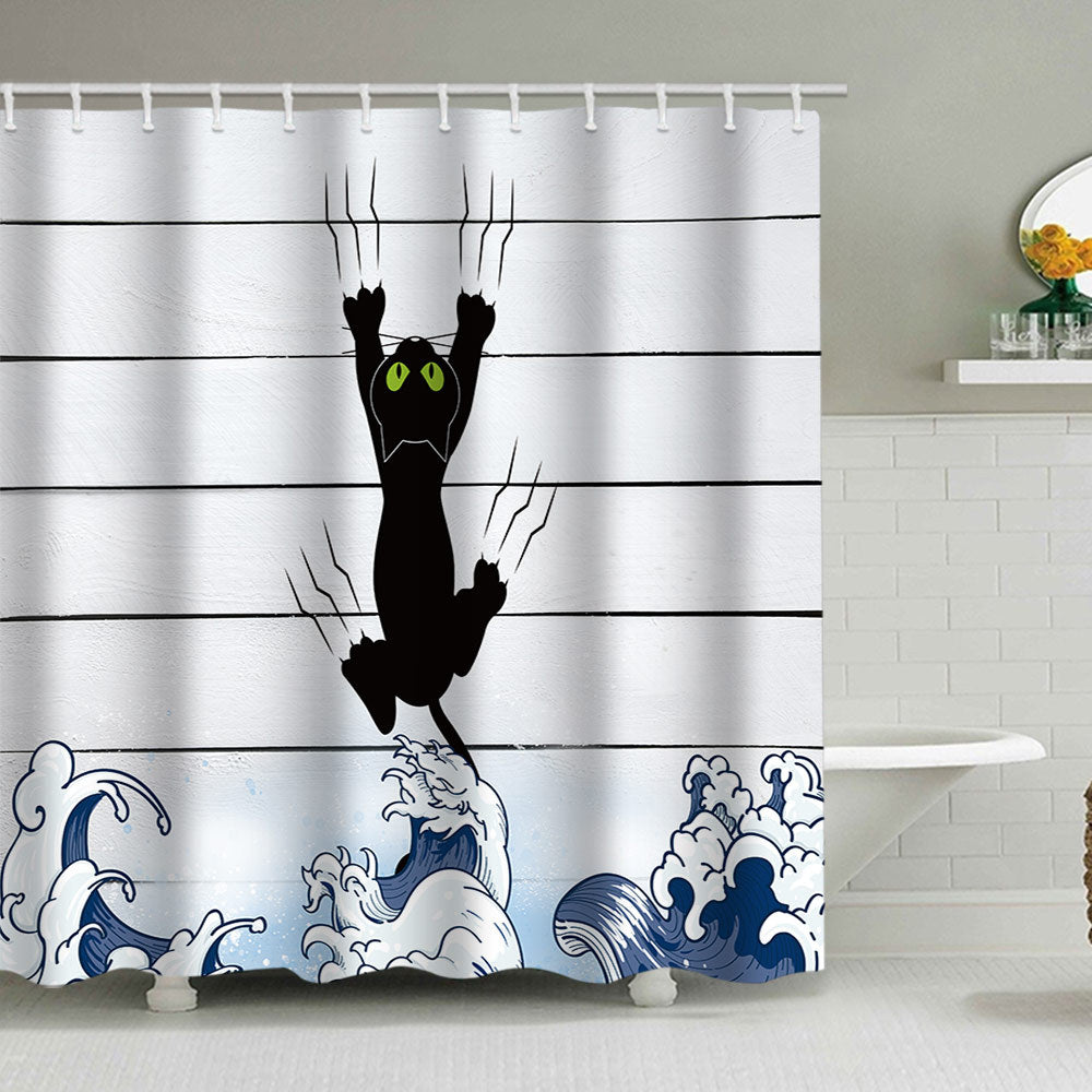 Artistic Dog Illustration Shower Curtain Stornfield