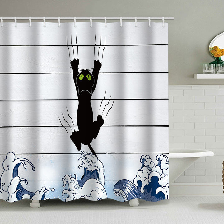 Artistic Dog Illustration Shower Curtain Stornfield