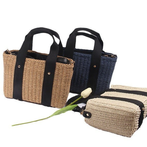 Spacious straw tote bag with comfortable, reinforced handles Stornfield