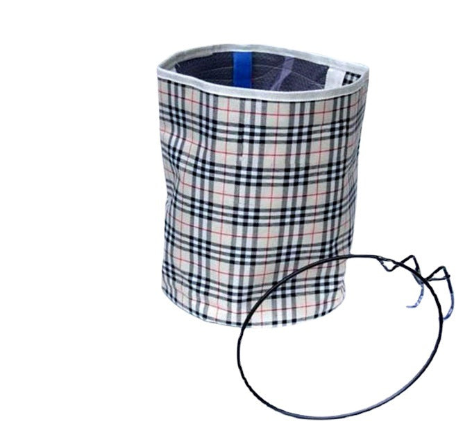plaid climbing chalk bag with fleece lining brush holder and waist belt Stornfield