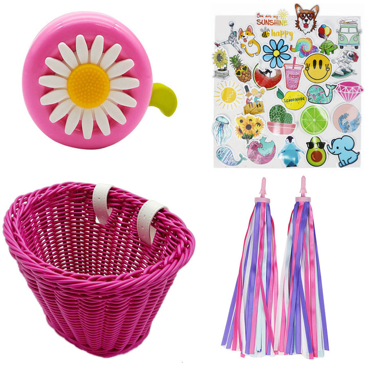 Playful basket with colorful appliqués Stornfield