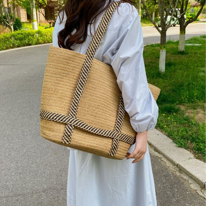 Woven Straw Beach Tote