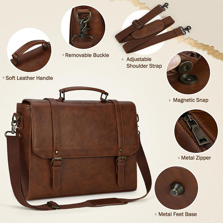 Briefcase Made of High-Quality Leather Stornfield