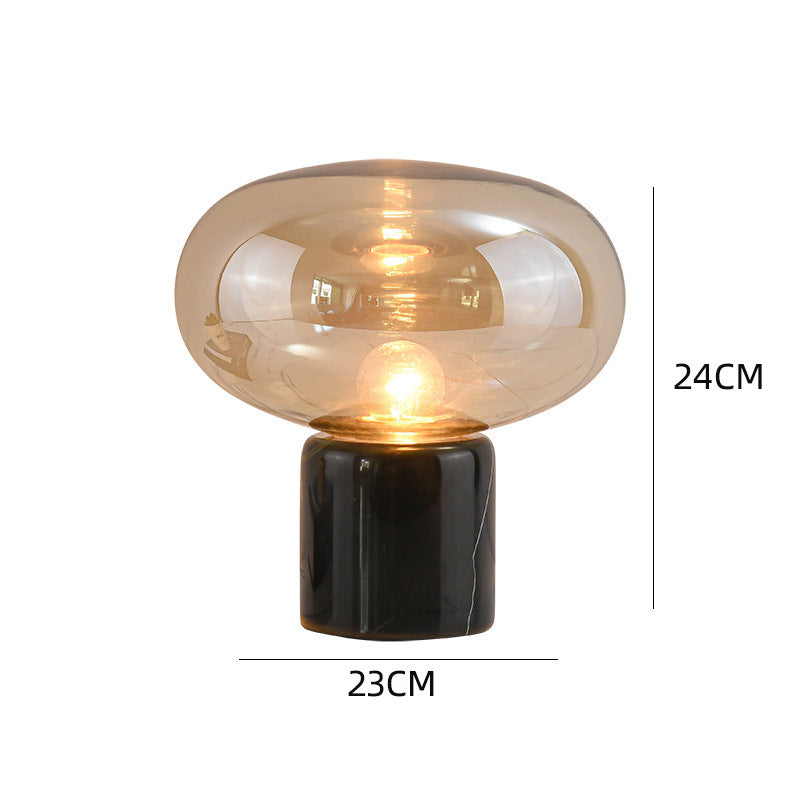 Elegant Glass Table Lamp with Marble Base