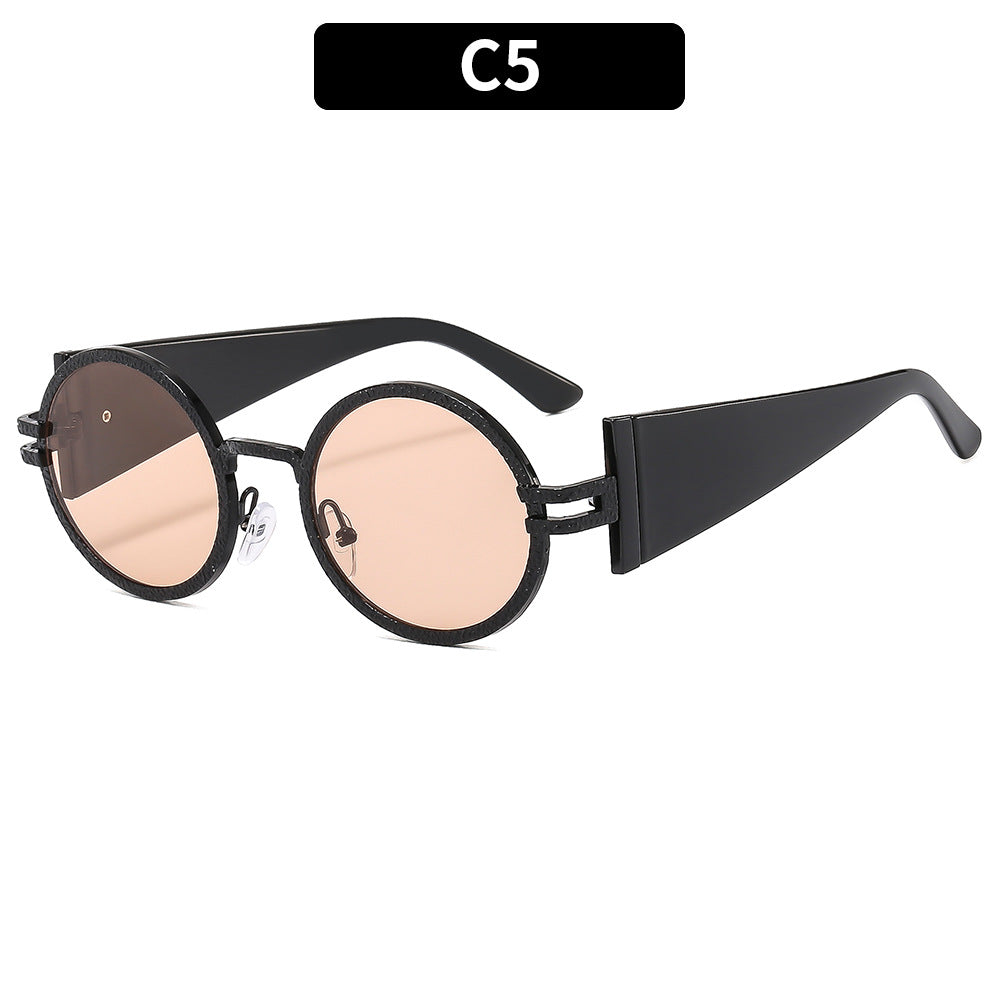 Elegant Decorative Round Frame Sunglasses