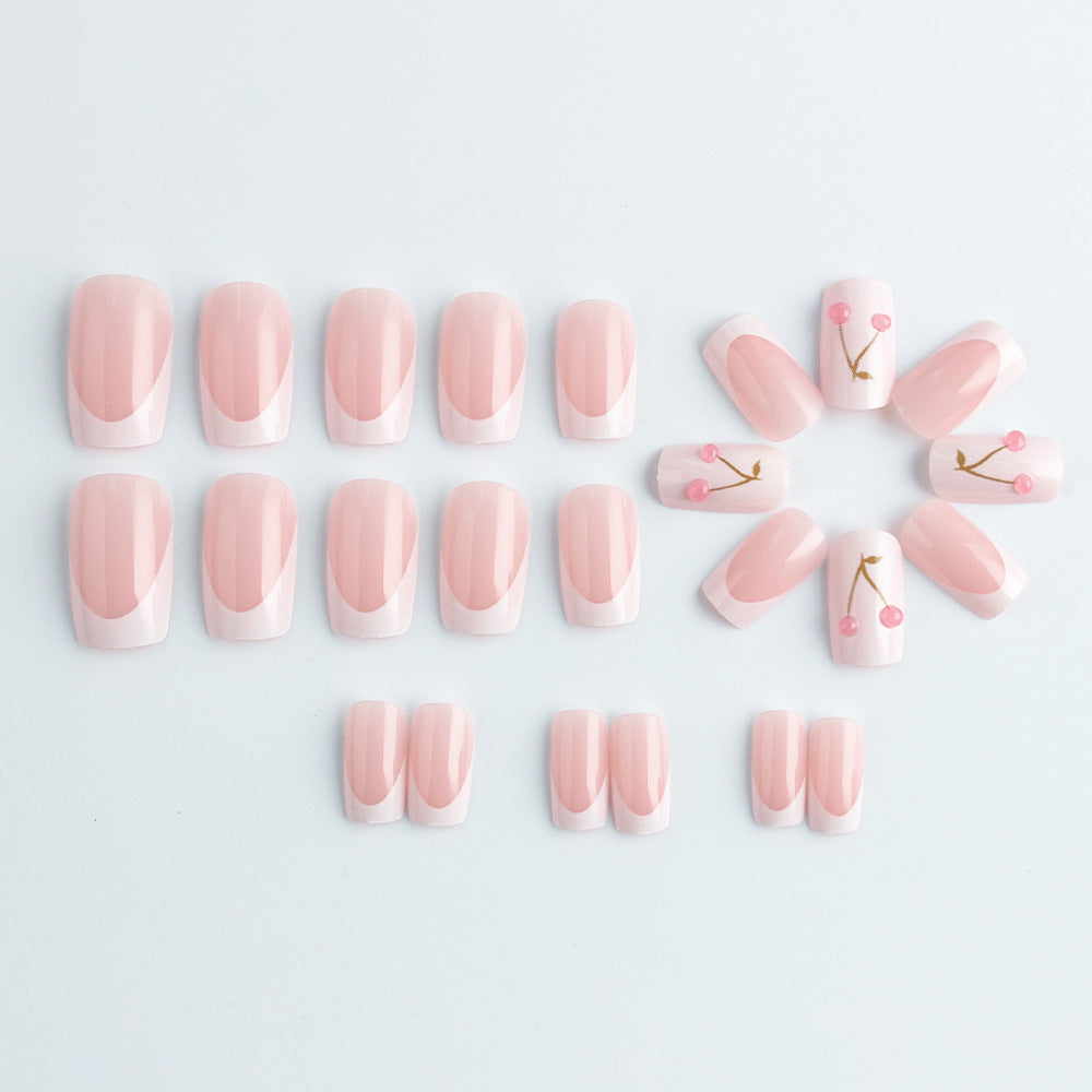 Elegant Cherry Blossom Gel Nail Art Stornfield