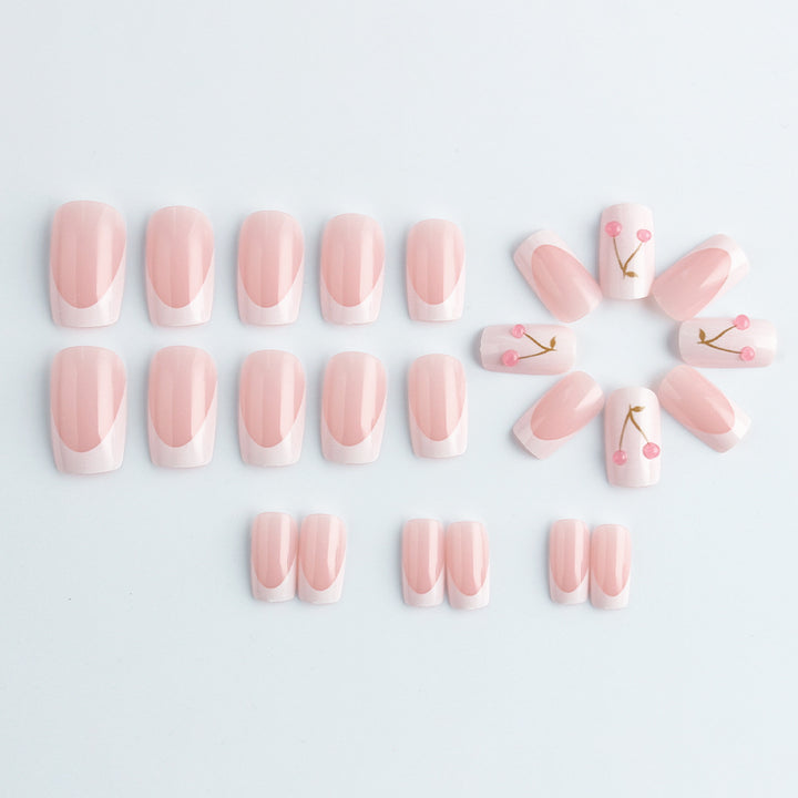Elegant Cherry Blossom Gel Nail Art Stornfield