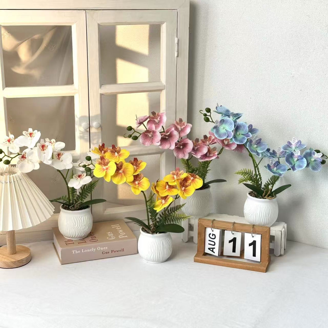 Elegant Artificial Orchid Floral Arrangement