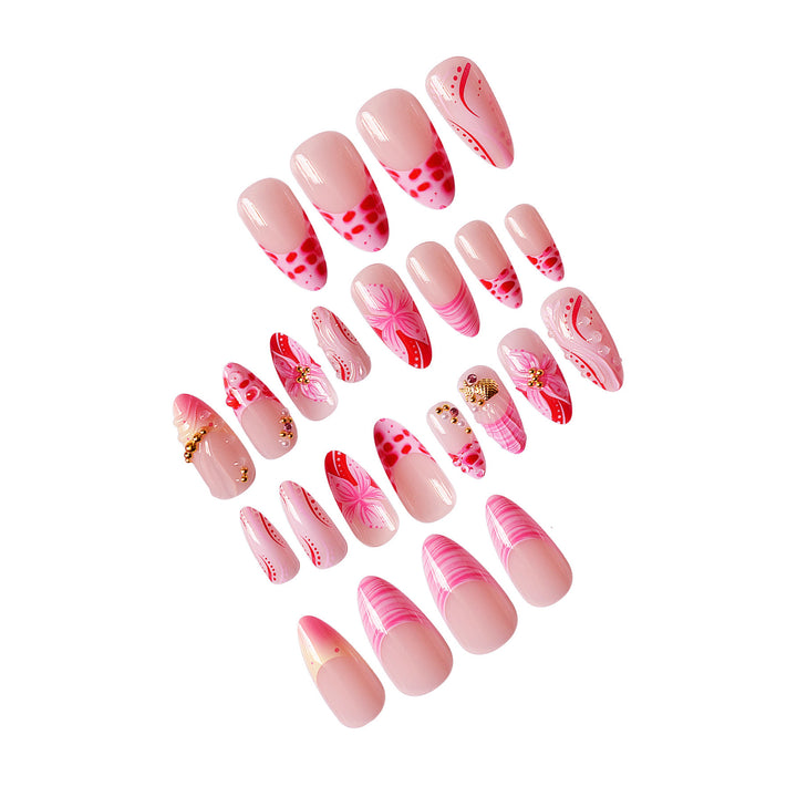 Floral Design Stiletto Press-On Nails Stornfield