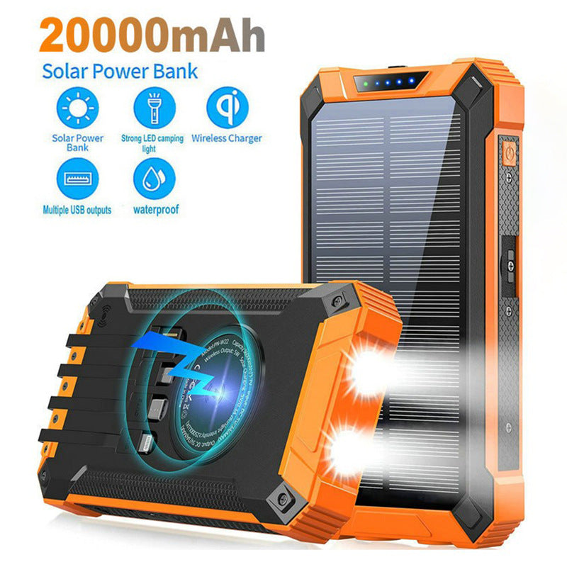 High-performance solar power bank with multifunctional cable Stornfield