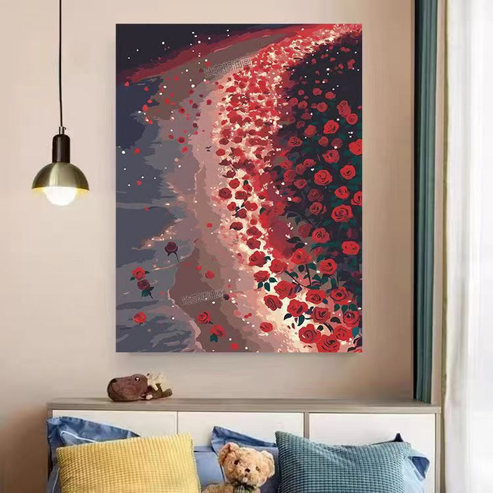 Heart and Floral Swirl Canvas Artwork Stornfield