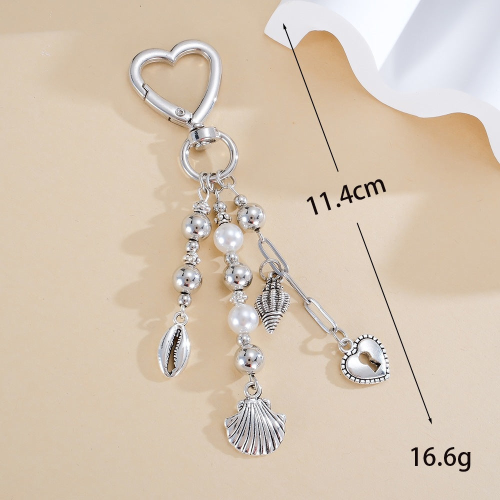 Keychain with Sparkling Stars and Bow Design Stornfield