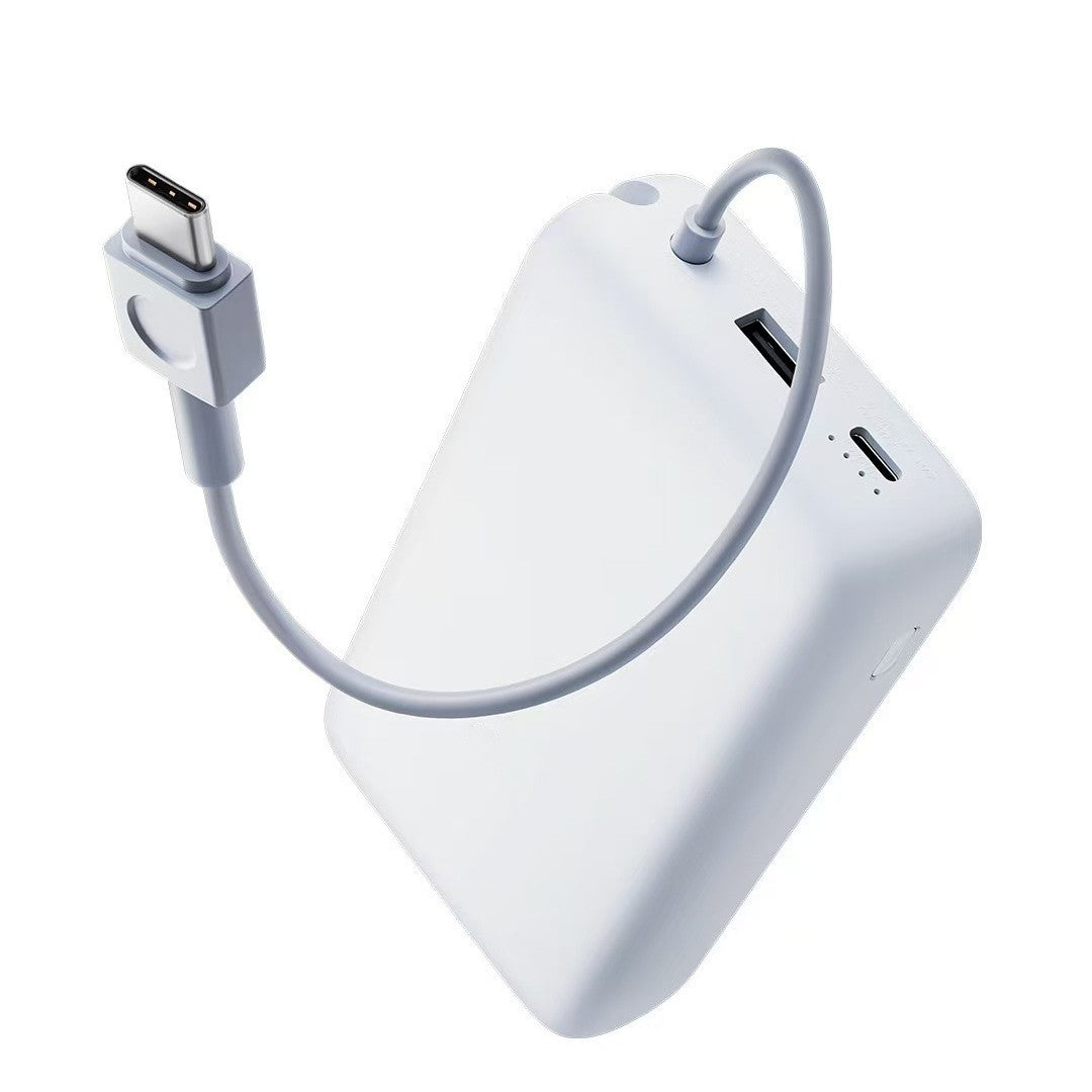 Compact portable High-capacity power bank with integrated charging cables and matte soft-touch finish Stornfield