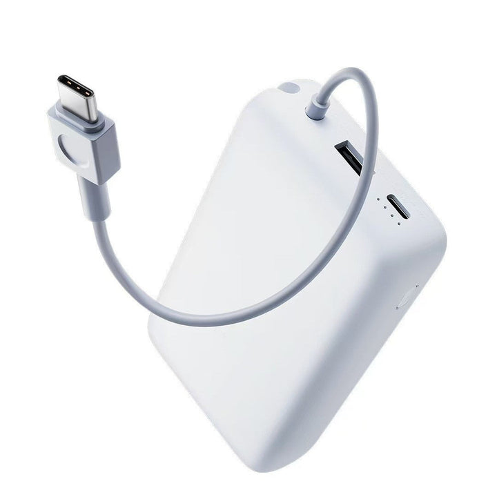 Compact portable High-capacity power bank with integrated charging cables and matte soft-touch finish Stornfield