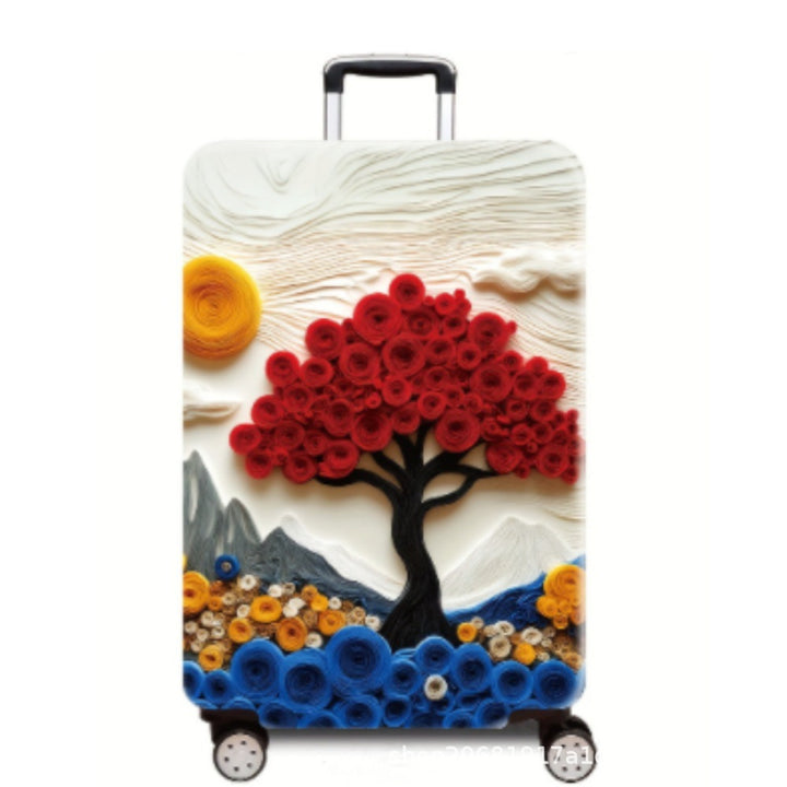Women's hard shell suitcase with stylish landscape design Stornfield