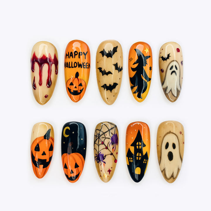 Creative Halloween Nail Art Set with Creepy Designs Stornfield