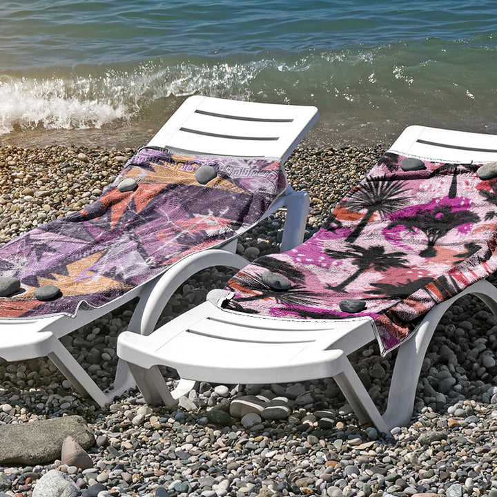 Beach towel made of skin-friendly microfiber with a creative pattern mix Stornfield