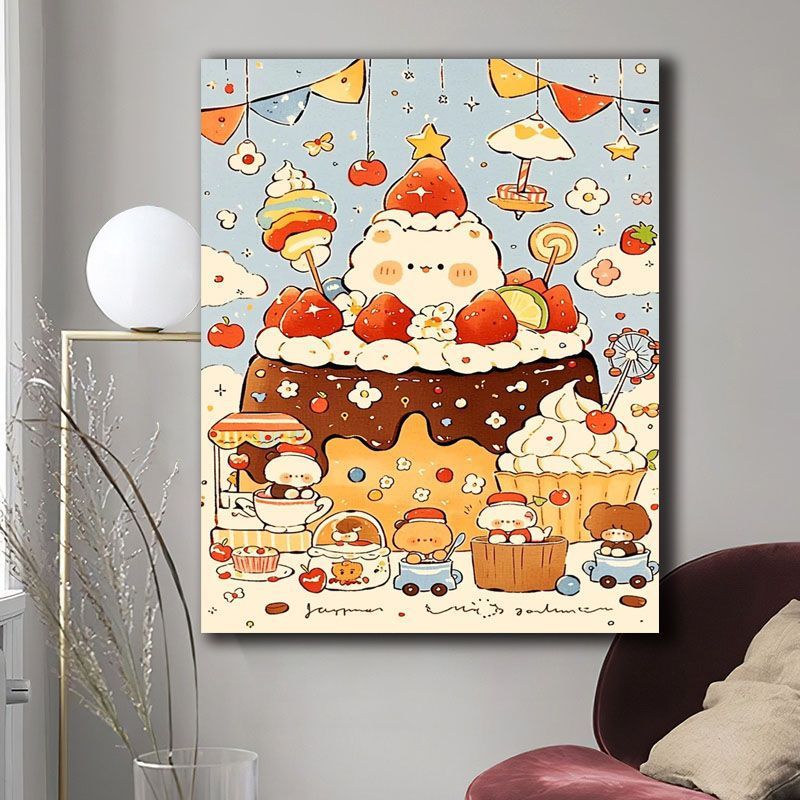 Whimsical Dessert-Themed Canvas Art Print Stornfield