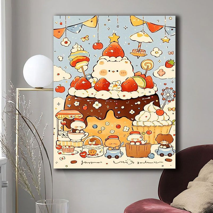 Whimsical Dessert-Themed Canvas Art Print Stornfield