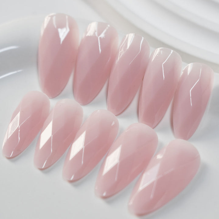 Premium Glossy Diamond-Shaped Press-On Nails Stornfield
