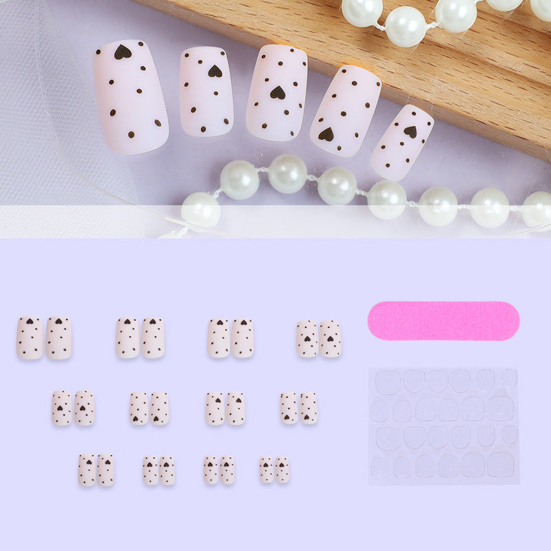 Chic Heart Pattern Press-On Nails Stornfield