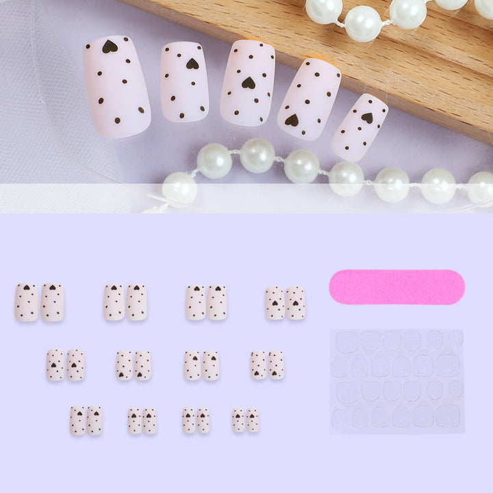 Chic Heart Pattern Press-On Nails Stornfield