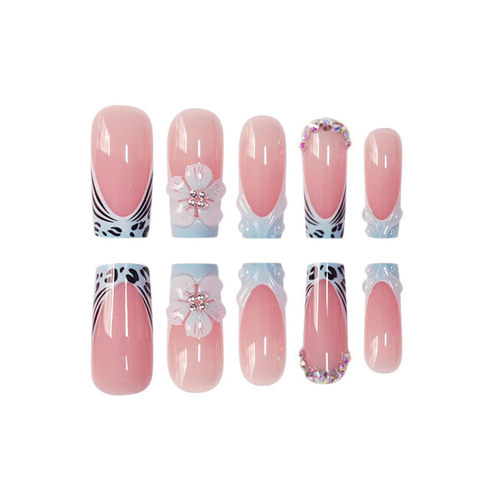 Decorative Floral Press-On Nail Art Set Stornfield