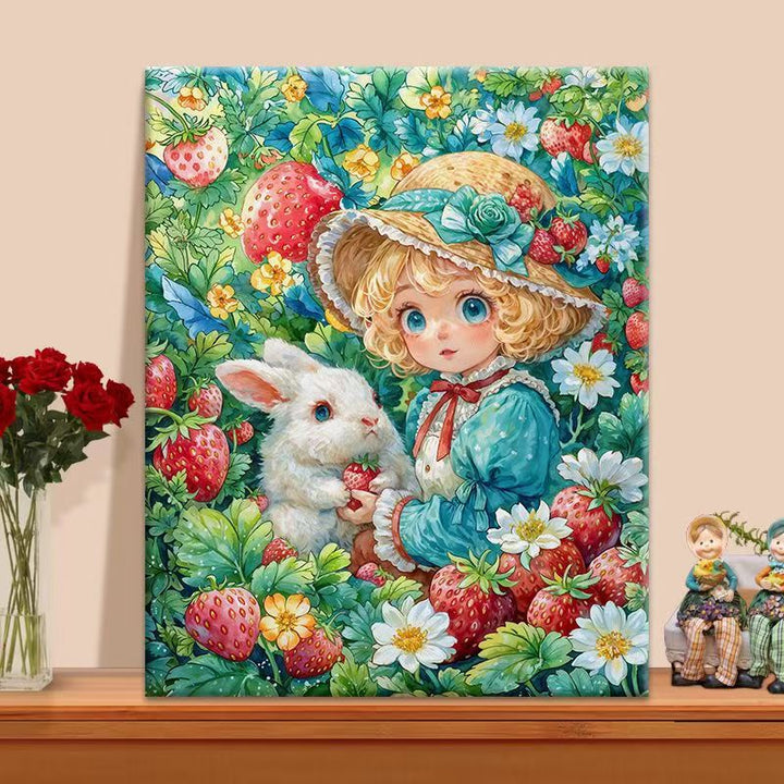 Whimsical Strawberry Garden Canvas Art Stornfield