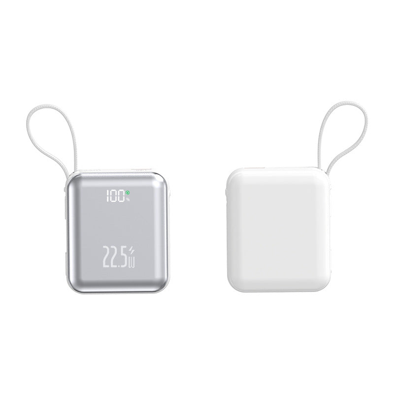 Portable power bank with digital display and integrated cable management Stornfield