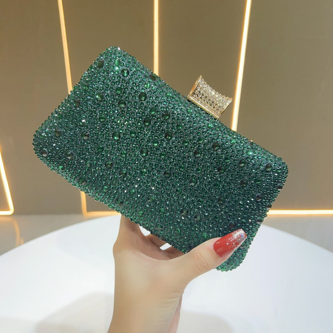 Glittering Crystal-Studded Evening Clutch