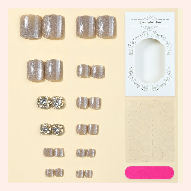 Artificial nail set with luxurious 3D decorations and elegant style elements Stornfield