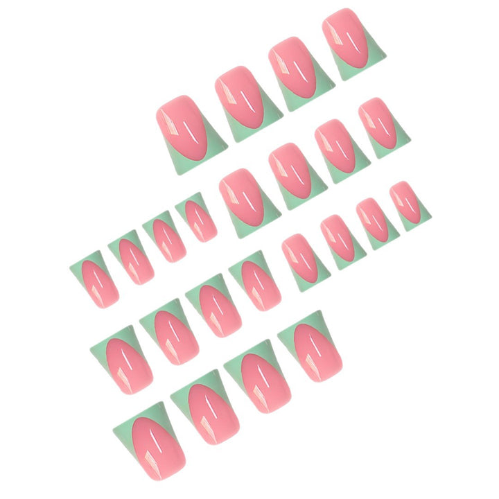 Stylish French Tip Press-On Nails with Customizable Design Stornfield