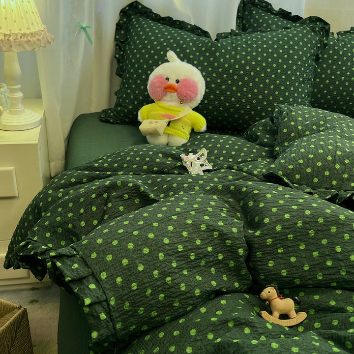 Floral Ruffled Bedding Set