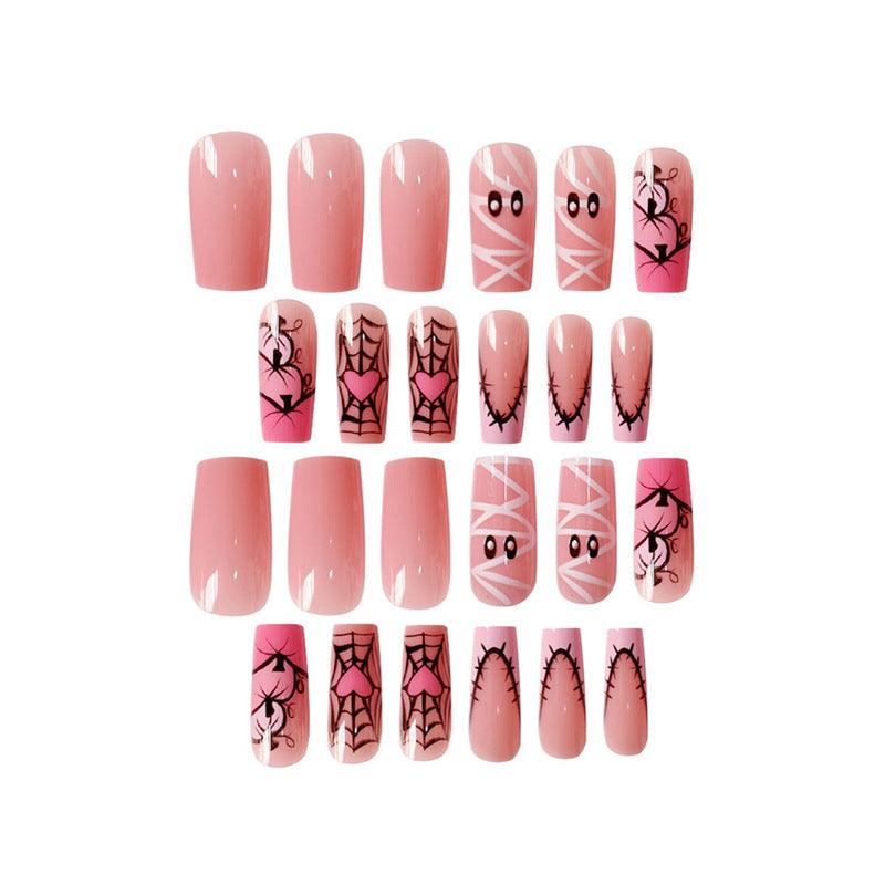 Thematic Halloween-Inspired Press-On Nail Art Extensions Stornfield