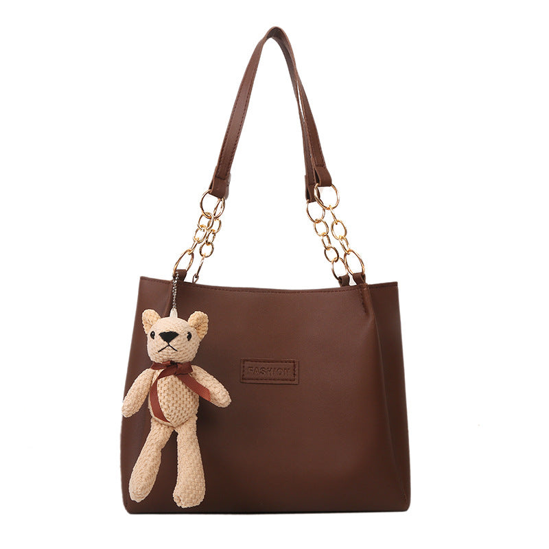 Stylish Chain-Accented Handbag