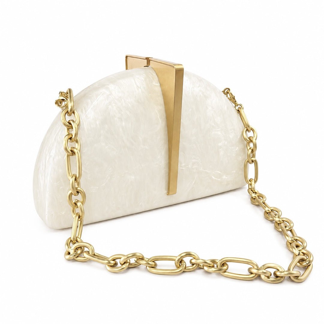 Sculpted Shell Clutch