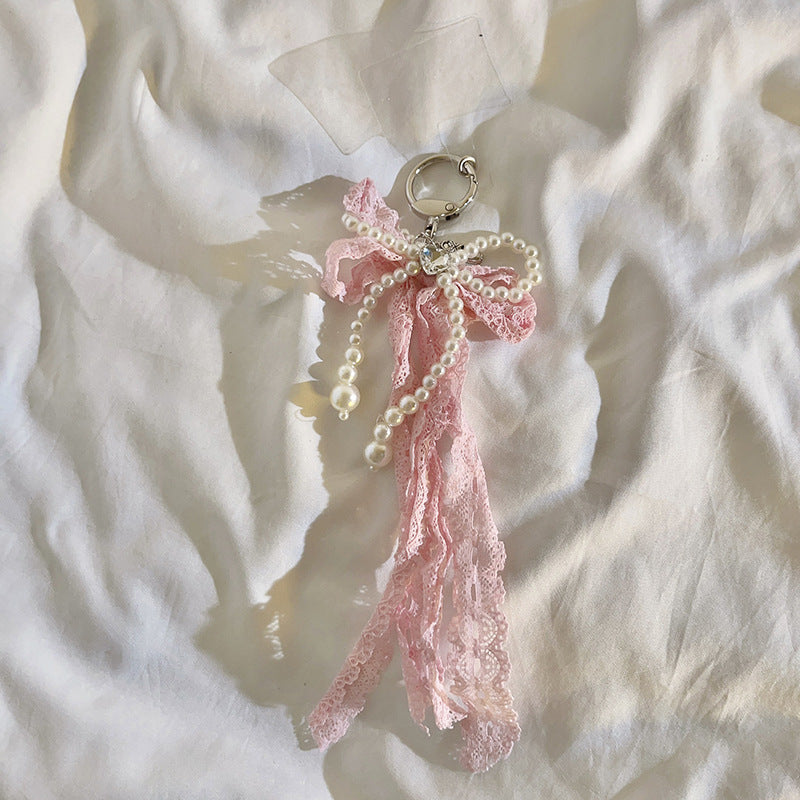 Elegant Pearl Embellished Charm Keychain Stornfield