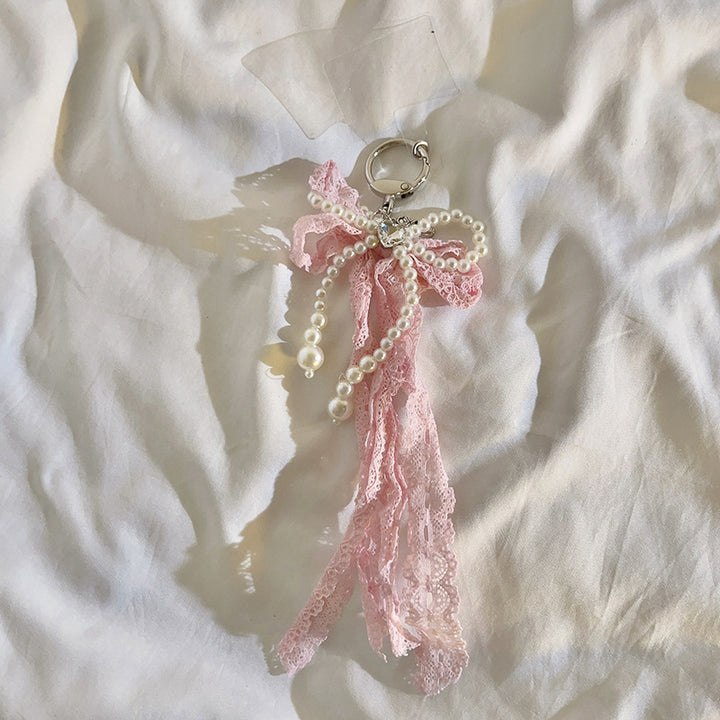 Elegant Pearl Embellished Charm Keychain Stornfield