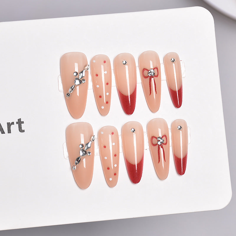 Glamorous Heart-Themed Press-On Nail Set Stornfield