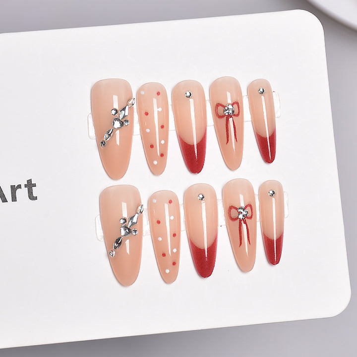 Glamorous Heart-Themed Press-On Nail Set Stornfield