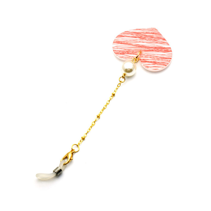 Heart-Shaped Eyewear Chain with Pearl Accents Stornfield