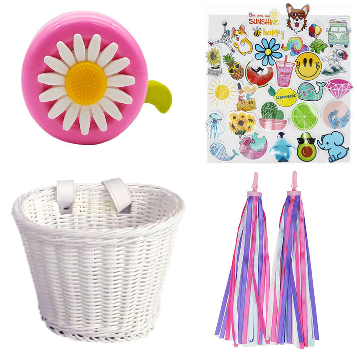 Playful basket with colorful appliqués Stornfield