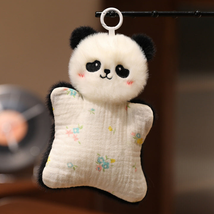 Plush Bunny Muslin Comforter with Faux-Fur Head, Star-Shaped Cuddle Pillow & Hanging Loop Stornfield