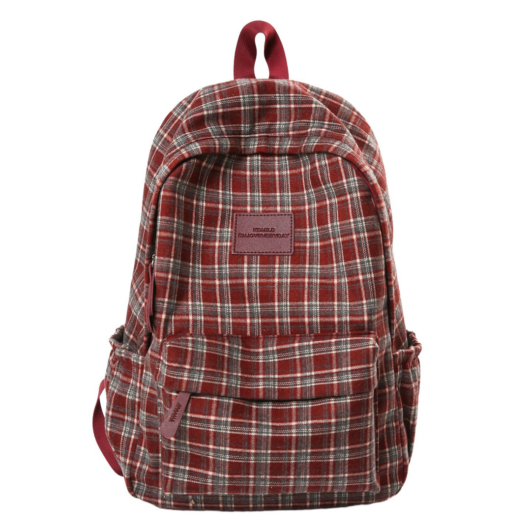 Checked Patterned Casual School Backpack Stornfield