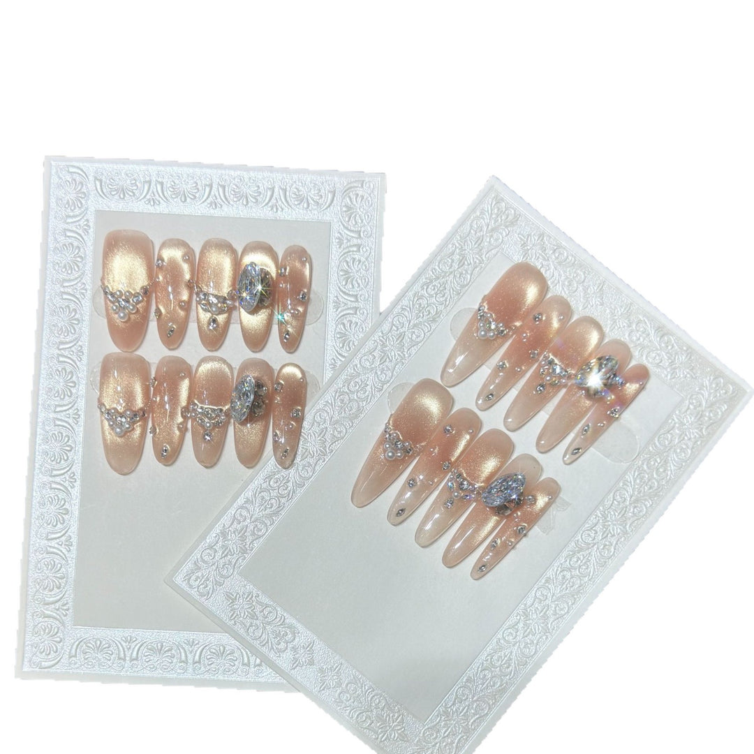 Elegant Stiletto Nail Art Set with Rhinestone and Glitter Detailing Stornfield