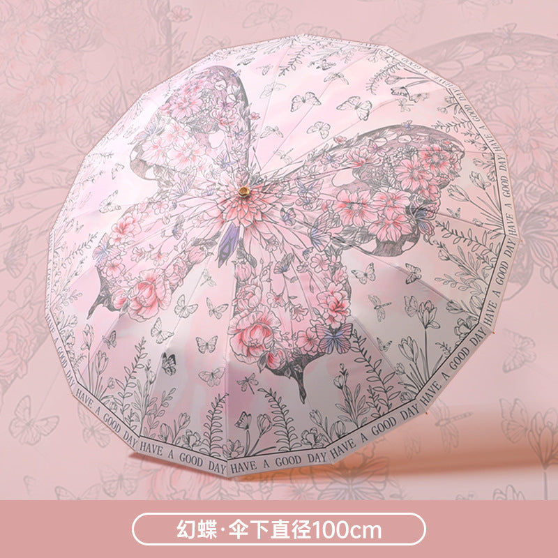 Ladies Folding Umbrella with Floral Designs Stornfield